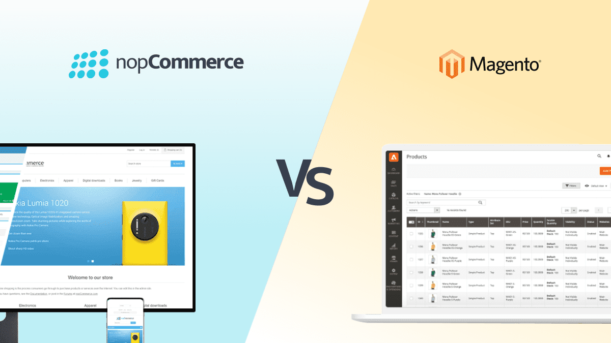 nopCommerce vs Magento (Adobe Commerce) Comparison