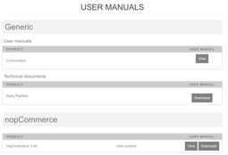 Picture of User manuals
